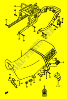 SEAT (MODEL F/G/H/J) for Suzuki DR 600 1989