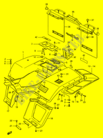 REAR FENDER (MODEL H/J/K/L) for Suzuki KINGQUAD 250 1989