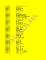 * COLOR CHART * for Suzuki GSX-F 600 1994