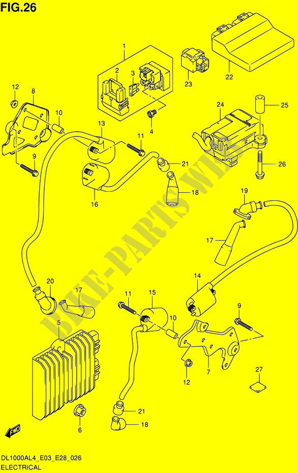 ELECTRICAL (DL1000AL4 E03) for Suzuki V-STROM 1000 2014