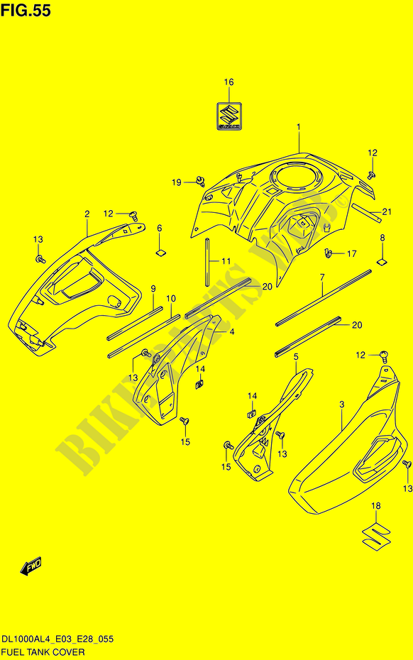 FUEL TANK   COVERS for Suzuki V-STROM 1000 2014