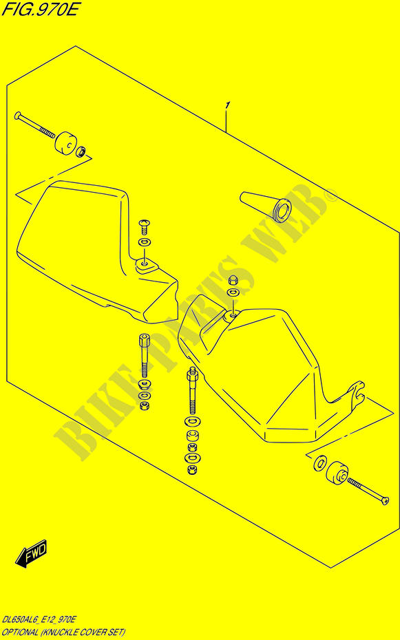 OPTIONS (KNUCKLE COVER SET) for Suzuki V-STROM 650 2016