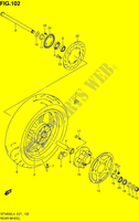 REAR WHEEL (SFV650UAL4 E21) for Suzuki GLADIUS 650 2014