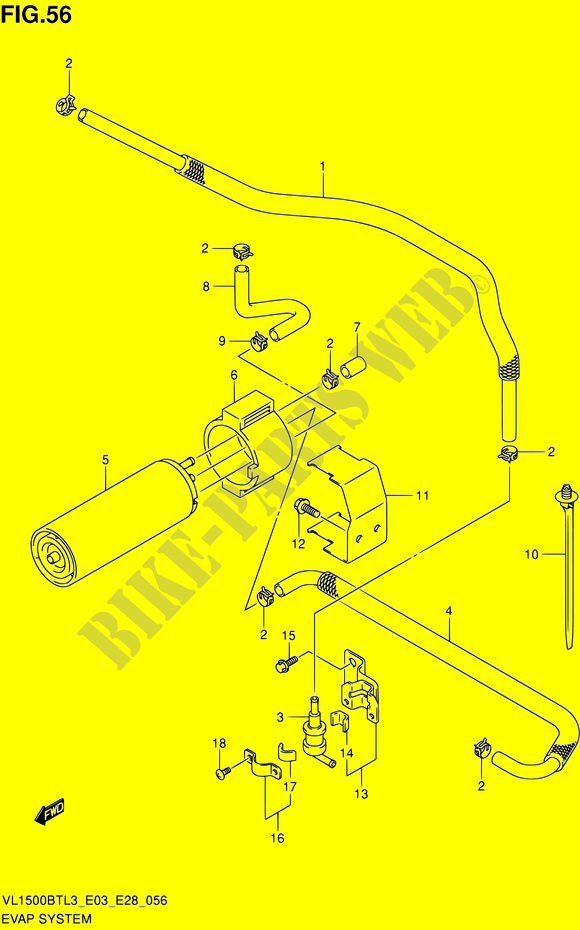 FUEL EVAP SYSTEM (VL1500BTL3 E33) for Suzuki BOULEVARD 1500 2013