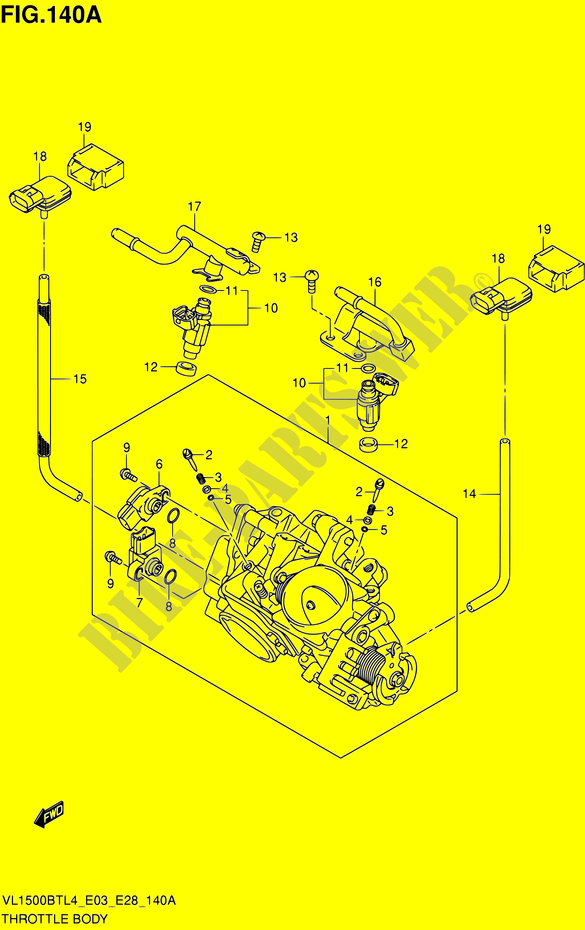 THROTTLE BODY (VL1500BTL4 E03) for Suzuki BOULEVARD 1500 2014