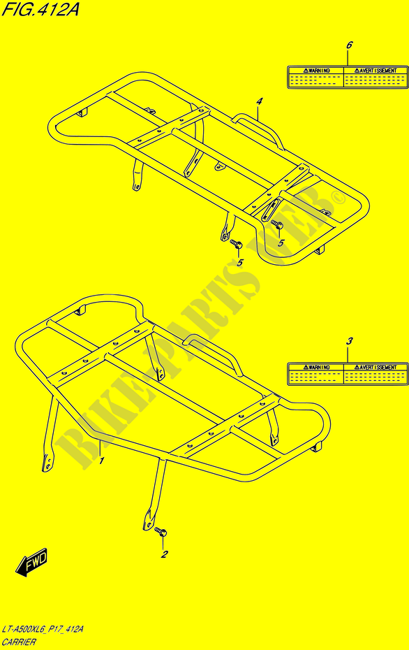 CARRIER for Suzuki KINGQUAD 500 2016