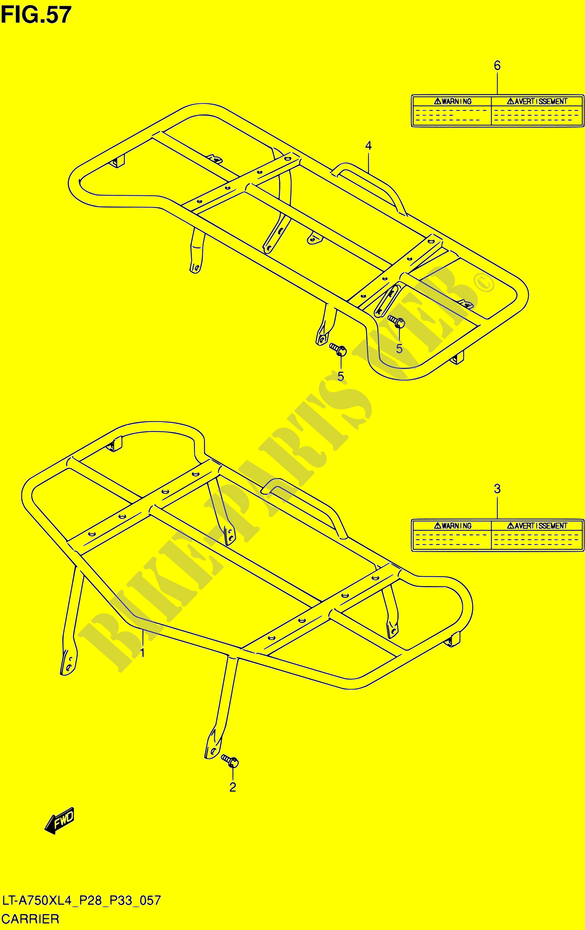 CARRIER (LT A750XZL4 P28) for Suzuki KINGQUAD 750 2014