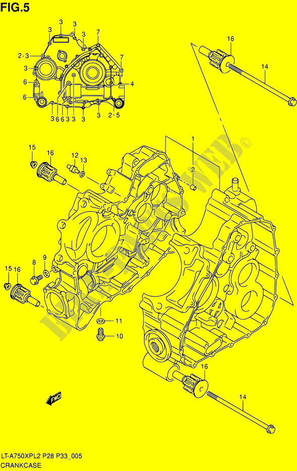 CASING for Suzuki KINGQUAD 750 2012