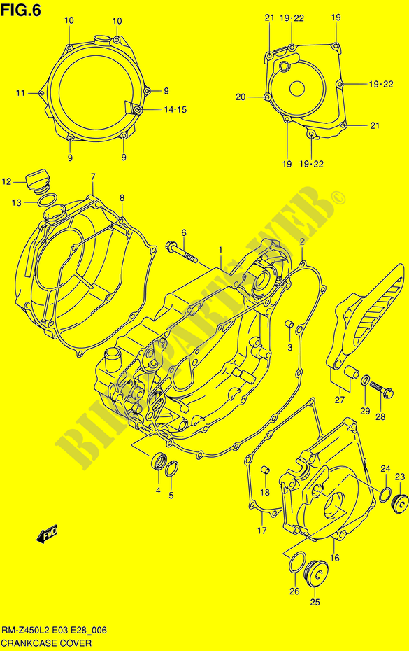 CASING for Suzuki RM-Z 450 2012