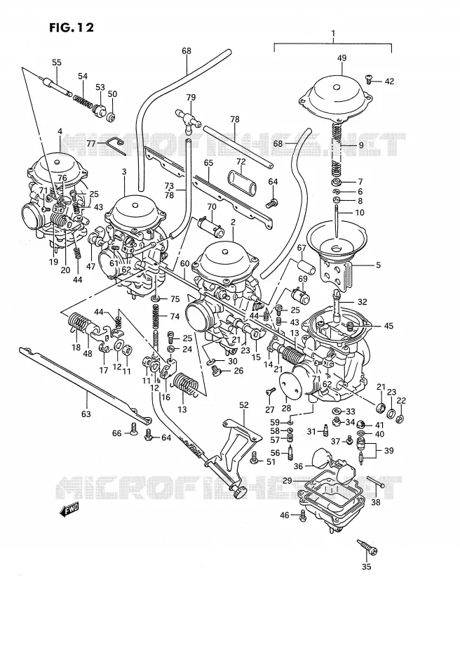 CARBURETOR Suzuki MOTO 1100 GSX-F 1990  GSX1100FL(E2)