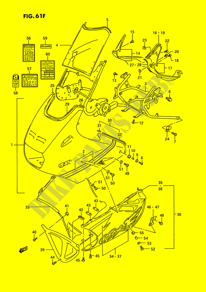 FAIRING (MODEL R) for Suzuki GSX-F 1100 1989