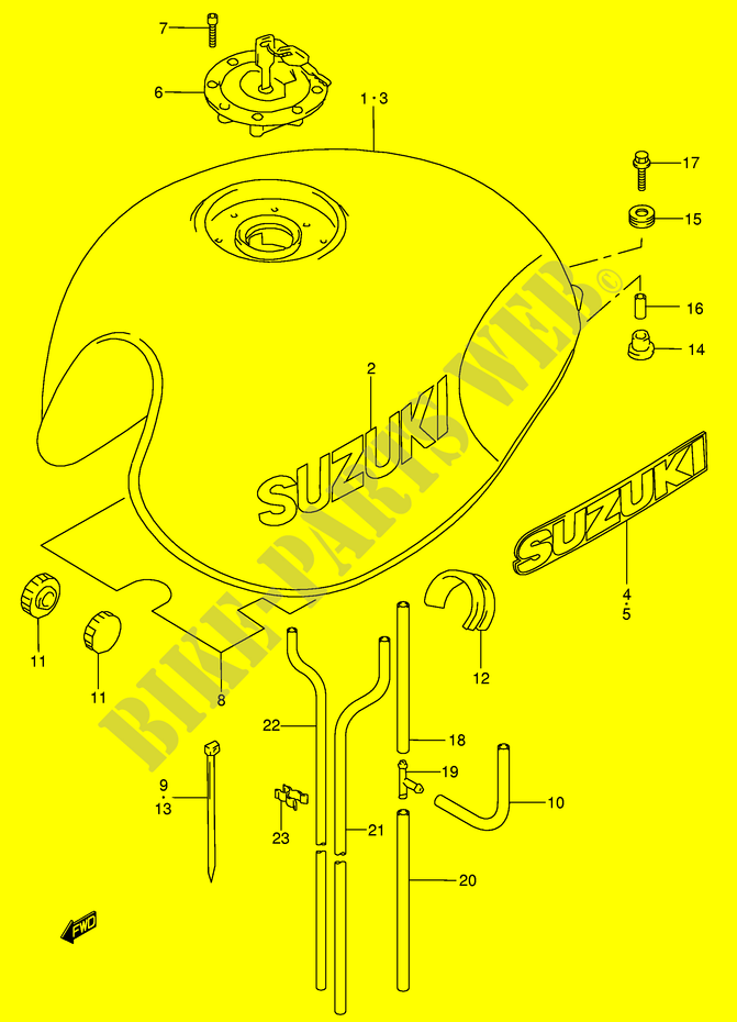 FUEL TANK for Suzuki GSX 750 1999