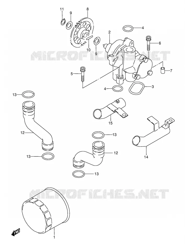 OIL PUMP Suzuki MOTO 600 GSX-F 1993  GSX600FUP(E2)