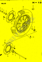 FRONT WHEEL (MODEL G F.NO.103765~/MODEL H/J) for Suzuki CAVALCADE 1400 1988