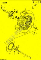 REAR WHEEL (MODEL G ~F.NO.103764) for Suzuki CAVALCADE 1400 1988