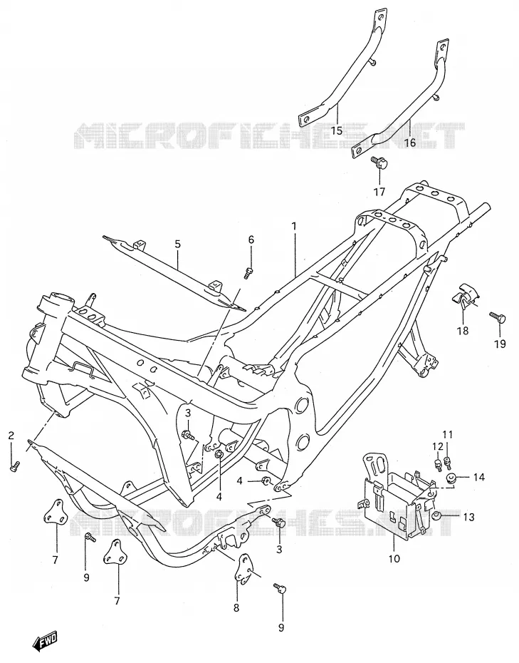 FRAME (MODEL R/S/T) Suzuki MOTO 600 GSX-F 1991  GSX600FUM(E28)