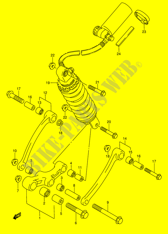 SHOCK ABSORBER LINKAGE (SEE NOTE) for Suzuki GSX-F 750 1994