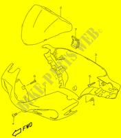 HANDLEBAR FAIRING (model AY50W/WR X) for Suzuki KATANA 50 2000