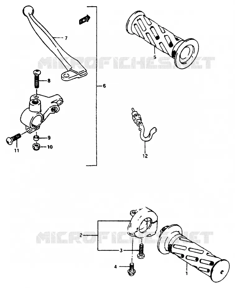 HANDLE GRIP Suzuki SCOOTER 50 AP 1995  AP50S(R/S/T)