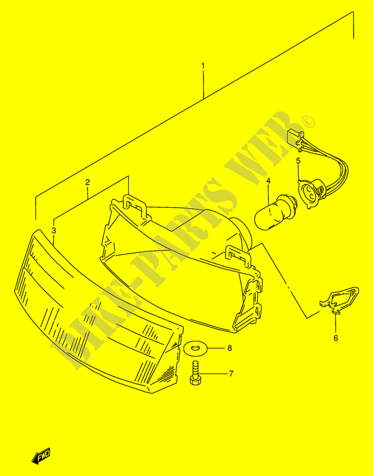 HEAD LAMP (~F.NO.219350) for Suzuki ADDRESS 100 1991