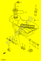 FUEL TANK MODEL D for Suzuki RM 250 1983