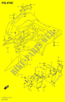 REAR FENDER A500XPZL9 P17) for Suzuki KINGQUAD 500 2019