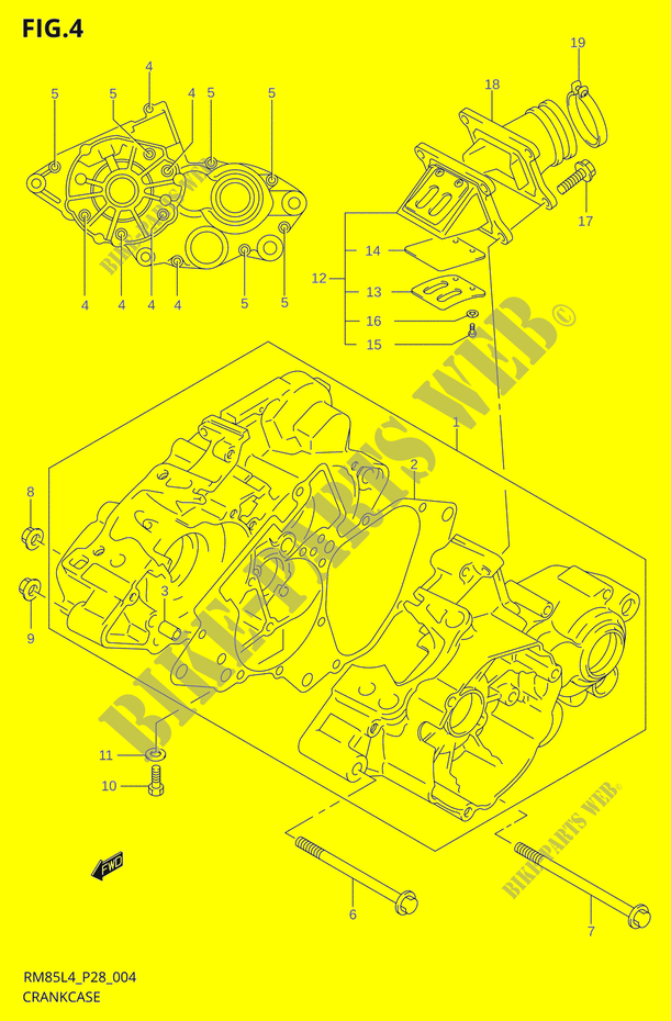 CASING for Suzuki RM 85 2014