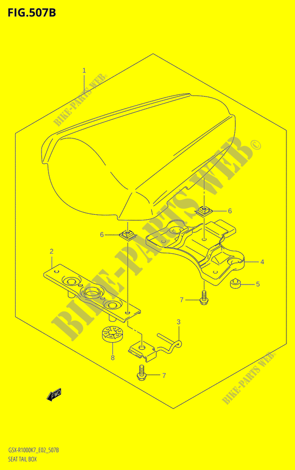 SEAT COWL BOX (K8) for Suzuki GSX-R 1000 2008