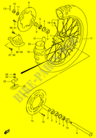 REAR WHEEL (MODEL T/V/W/X) for Suzuki RM 125 2000