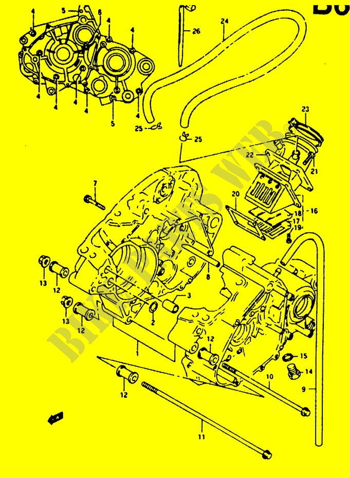 CRANKCASE for Suzuki RG 125 1992