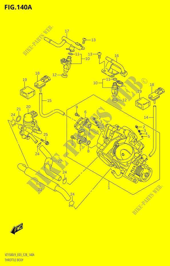 THROTTLE BODYLON (E03) for Suzuki BOULEVARD 1500 2019