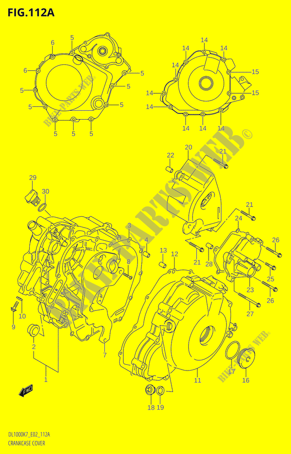 CRANKCASE COVER for Suzuki V-STROM 1000 2007