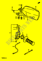 RIGHT SWITCH   HANDGRIP (MODEL G E1,E2,E4,E21,E24) for Suzuki TS-X 250 1989