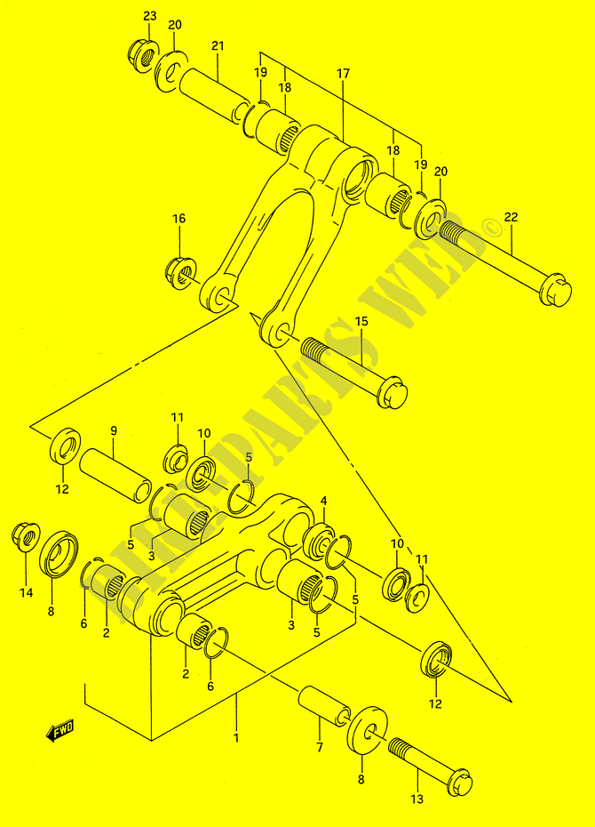 SHOCK ABSORBER LINKAGE (MODEL L/M/N/P/R/S) for Suzuki RM 80 1987