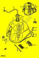 FUEL TANK (MODEL J/K) for Suzuki DR 600 1986