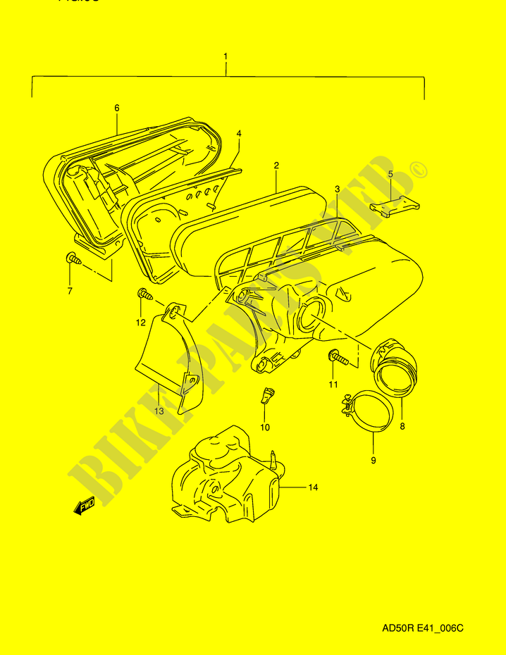 AIR FILTER (MODEL M/MODEL R:41) for Suzuki AD 50 1994