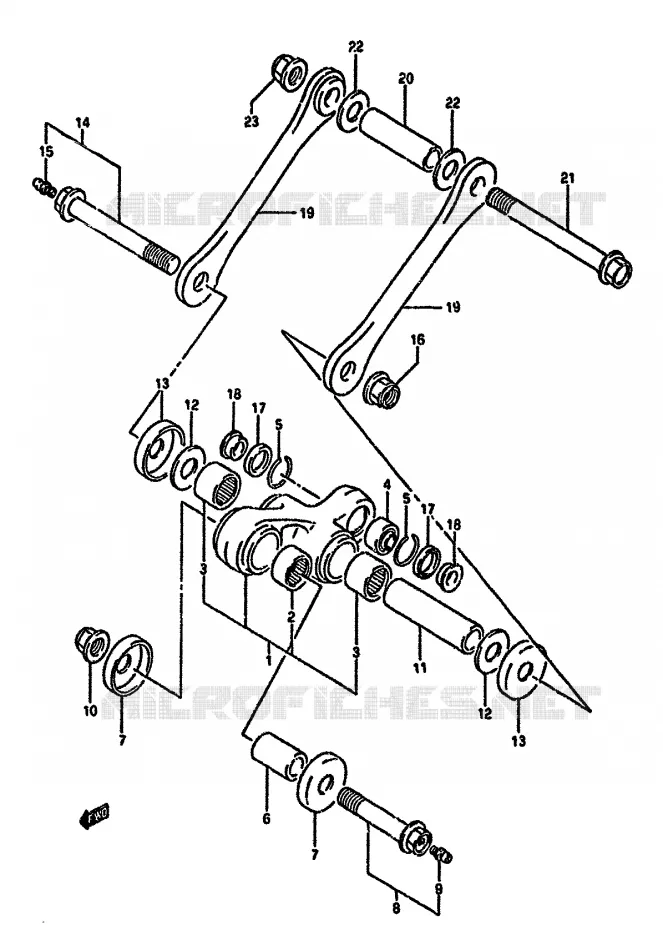 SHOCK ABSORBER LINKAGE Suzuki MOTO 350 DR 1992  DR350SN(L/M/N/P/R)