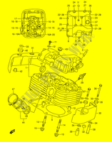 CYLINDER HEAD (REAR)(MODEL K1/K2/K3/K4) for Suzuki INTRUDER 1500 1999