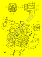 CYLINDER HEAD (REAR) for Suzuki INTRUDER 1400 1989
