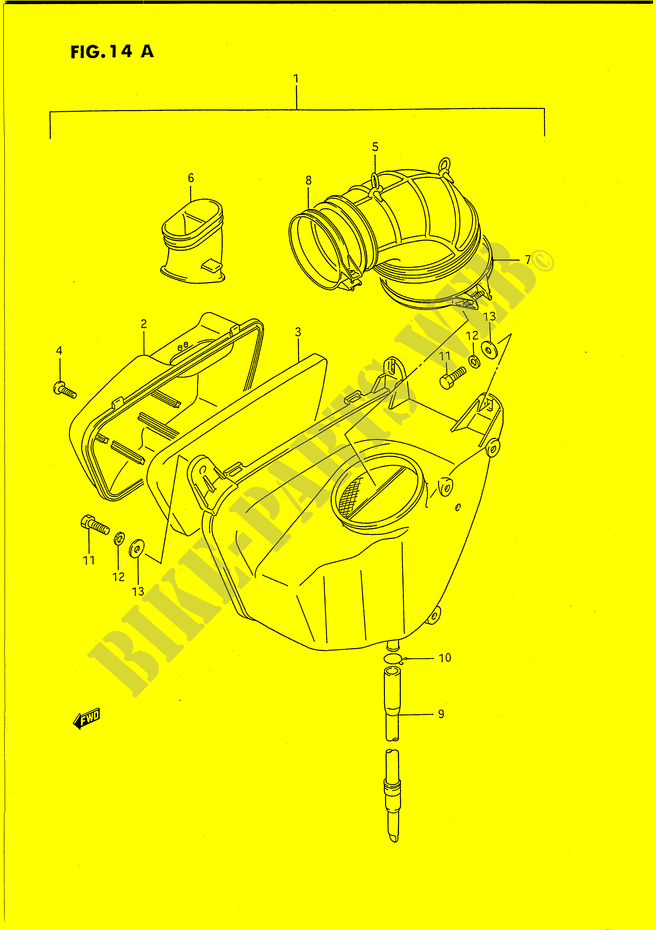 AIR FILTER (REAR)(MODEL S) for Suzuki INTRUDER 1400 1988