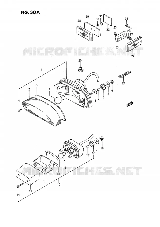TAIL LIGHT (E1) Suzuki MOTO 1400 INTRUDER 1994  VS1400GLPR(E2)