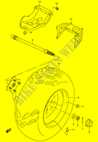 LEFT HAND REAR WHEEL (MODEL Y) for Suzuki QUADMASTER 500 1999