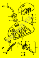 FUEL TANK (MODEL F/G) for Suzuki MINIQUAD-SPORT 50 1988
