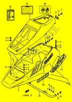 FRONT FENDER (MODEL H/J) for Suzuki QUADRACER 500 1989