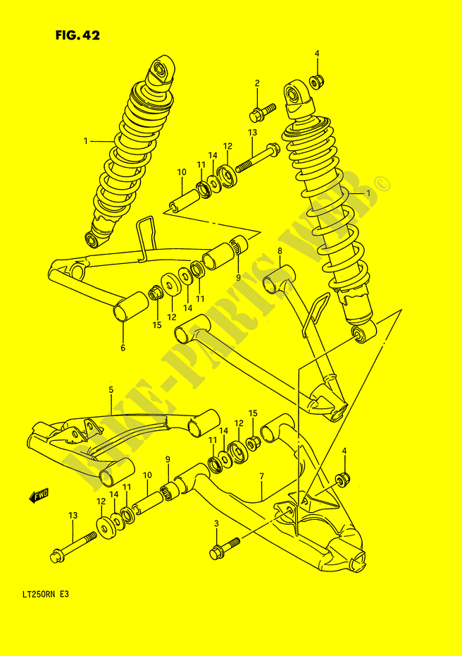SUSPENSION ARM (MODEL H/J/K/L/M/N) for Suzuki QUADRACER 250 1989
