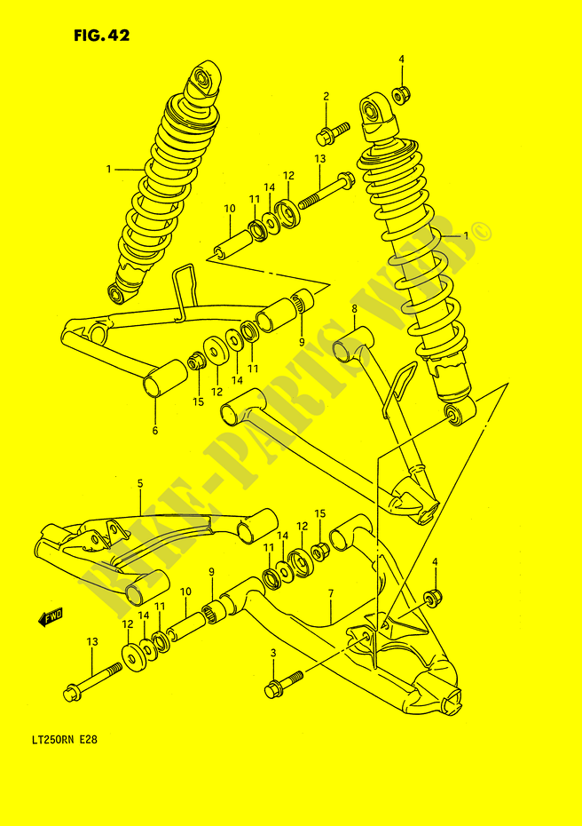 SUSPENSION ARM (MODEL H/J/K/L/M) for Suzuki QUADRACER 250 1992