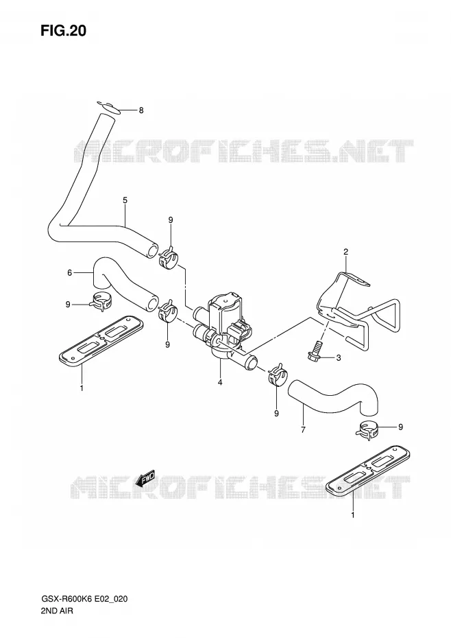 ANTI POLLUTION SYSTEM Suzuki MOTO 600 GSX-R 2006  GSX-R600U3K6(E2)