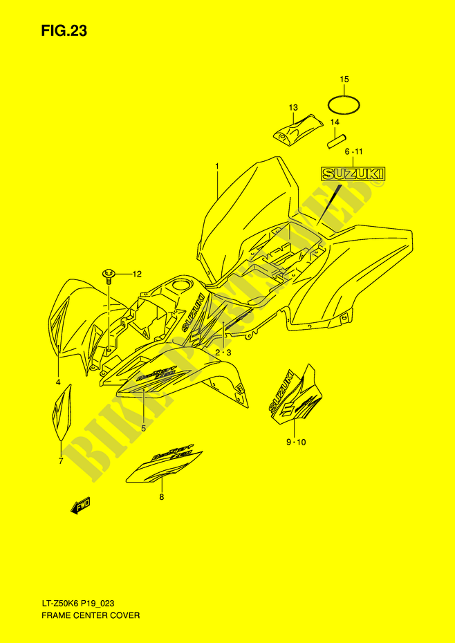 FAIRING (MODEL K6/K7) for Suzuki QUADSPORT 50 2013
