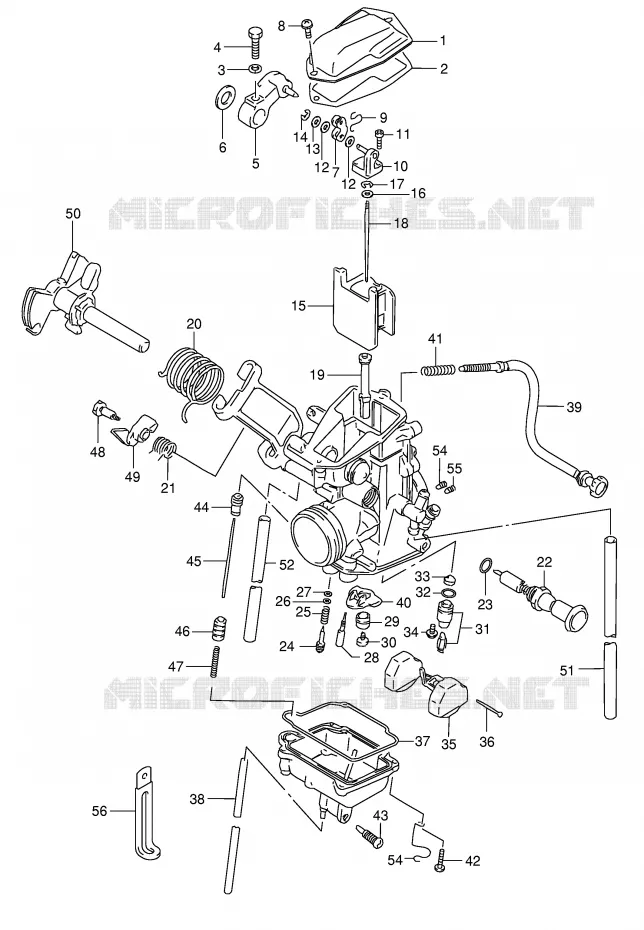 CARBURETOR (MODEL R/S/T) Suzuki MOTO 350 DR 1993  DR350P(E1)