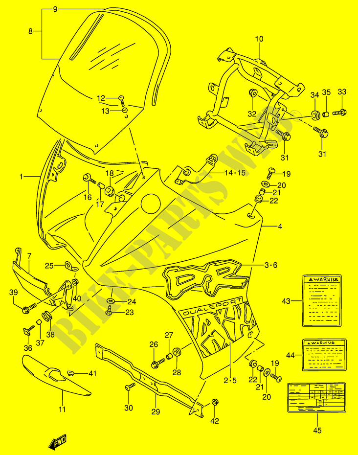 COWLING   LABEL (MODEL S) for Suzuki DR 650 1991
